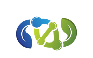 Minimalist DNA and Leaf Logo Template