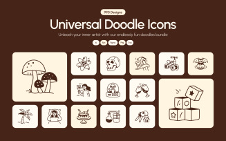 Modern Universal Doodle Icons