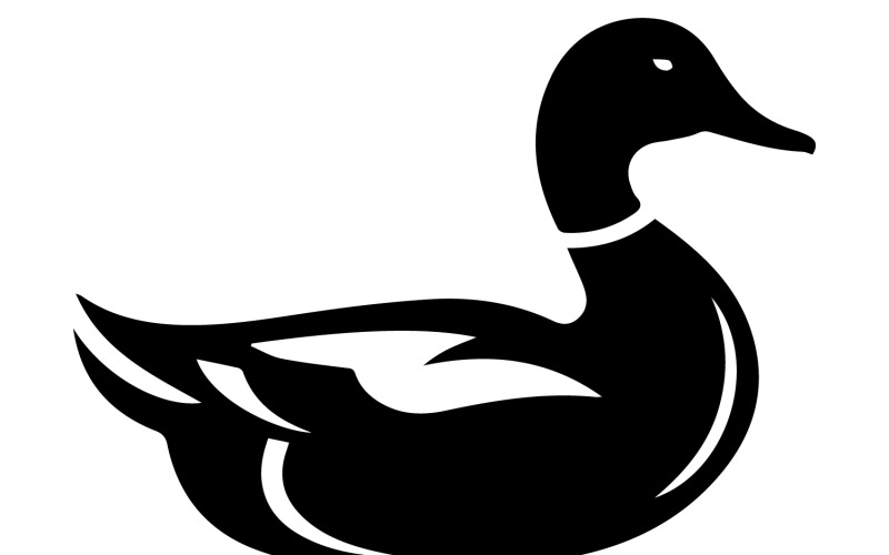 A logo design featuring duck silhouette Illustration