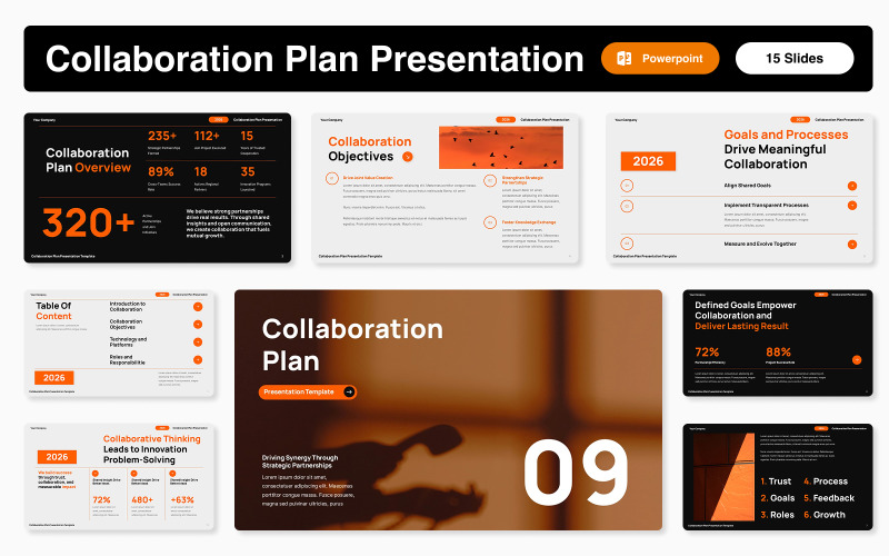 Collaboration Plan Presentation PowerPoint Template