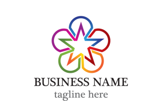 Creative Star Colorful Gradient Logo Template