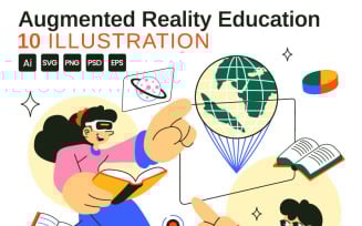 10 Augmented Reality Education Illustration