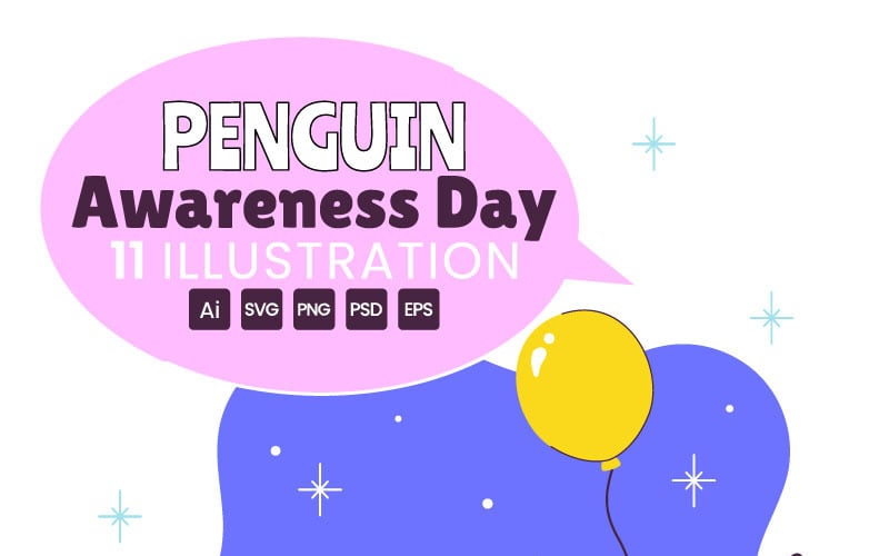 11 Penguin Awareness Day Illustration