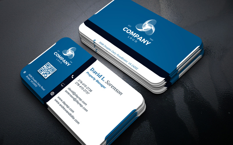 Minimal Modern Business Card Design in Adobe Photoshop Corporate Identity