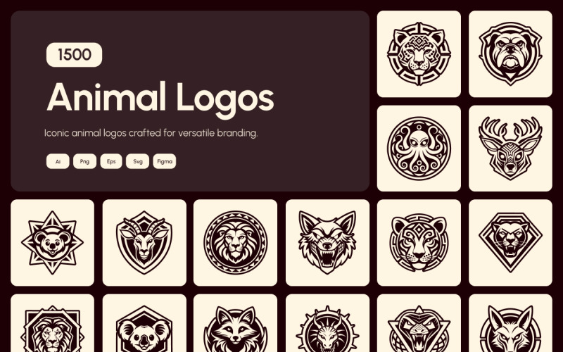 Modern Animal Logo Bundle Icon Set