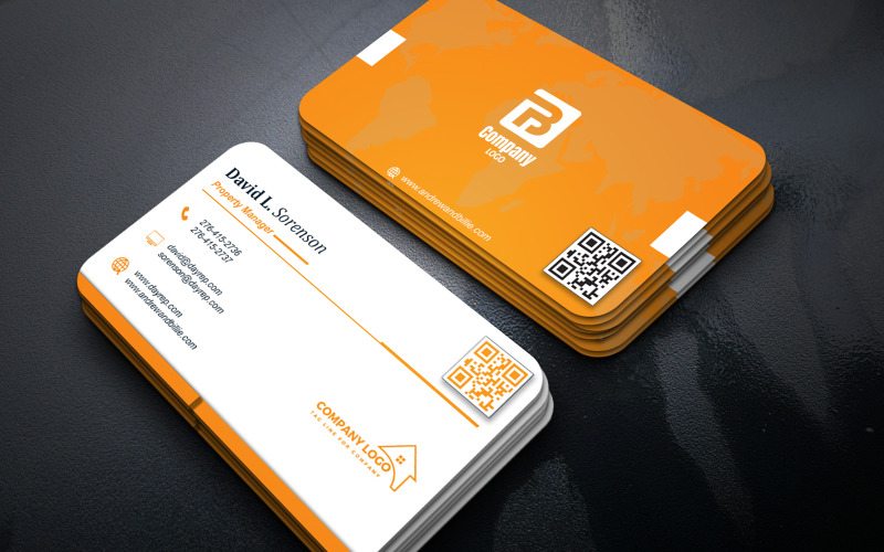 Modern Clean Business Card Template in Adobe Photoshop Corporate Identity