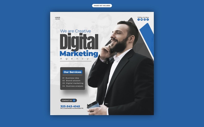 Modern Marketing Social Media Post Template