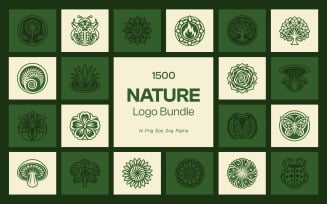Modern Nature Logo Bundle set