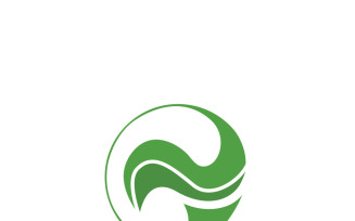 Organic Leaf Letter O Logo Design Template