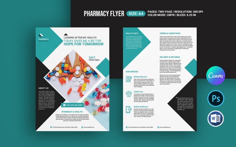 Printable Pharmacy Flyer Template Corporate Identity