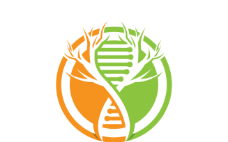 Tree and DNA Eco-friendly concept Logo Template