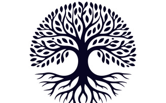 A tree icon design vector art illustration