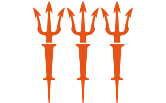 A trident silhouette art illustration