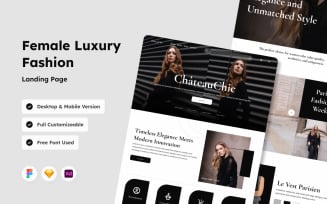 ChâteauChic - E-Commerce Landing Page for Female Luxury Fashion