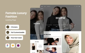 Eclipse - E-Commerce Landing Page for Female Luxury Fashion