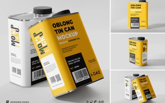 Oblong Tin Can Mockup Sets 78