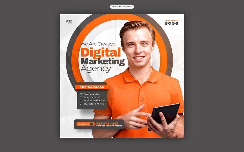 Online Marketing Service Social Media Post Template