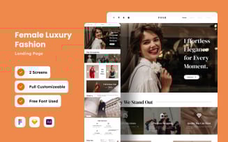 Posh - E-Commerce Landing Page for Female Luxury Fashion
