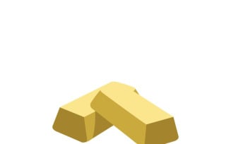 Premium Gold Ingot Vector Illustration for Financial Websites