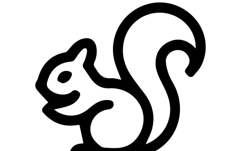 Squirrel silhouette vector art illustration Illustration