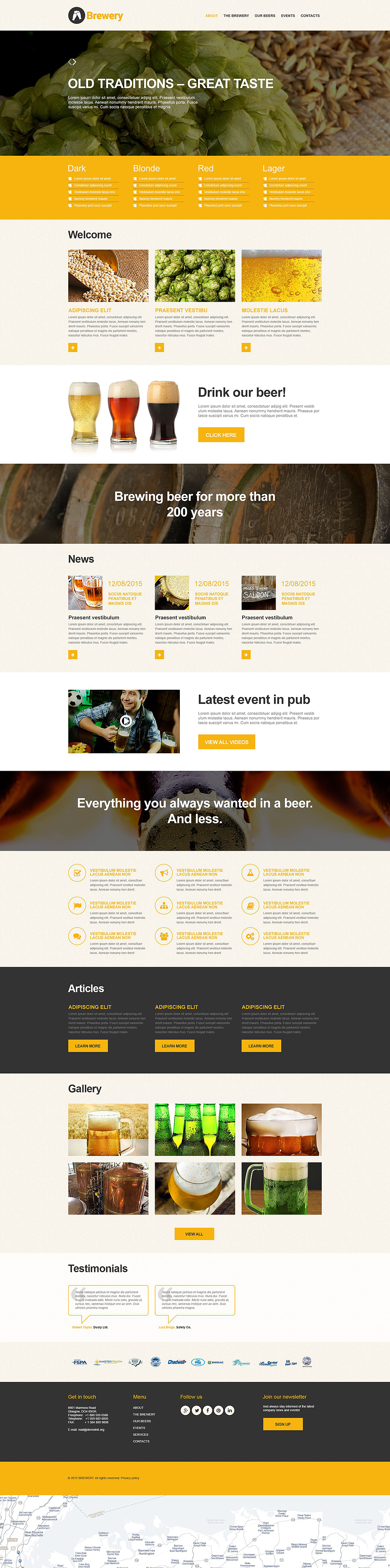 Brewery Muse Template New Screenshots BIG