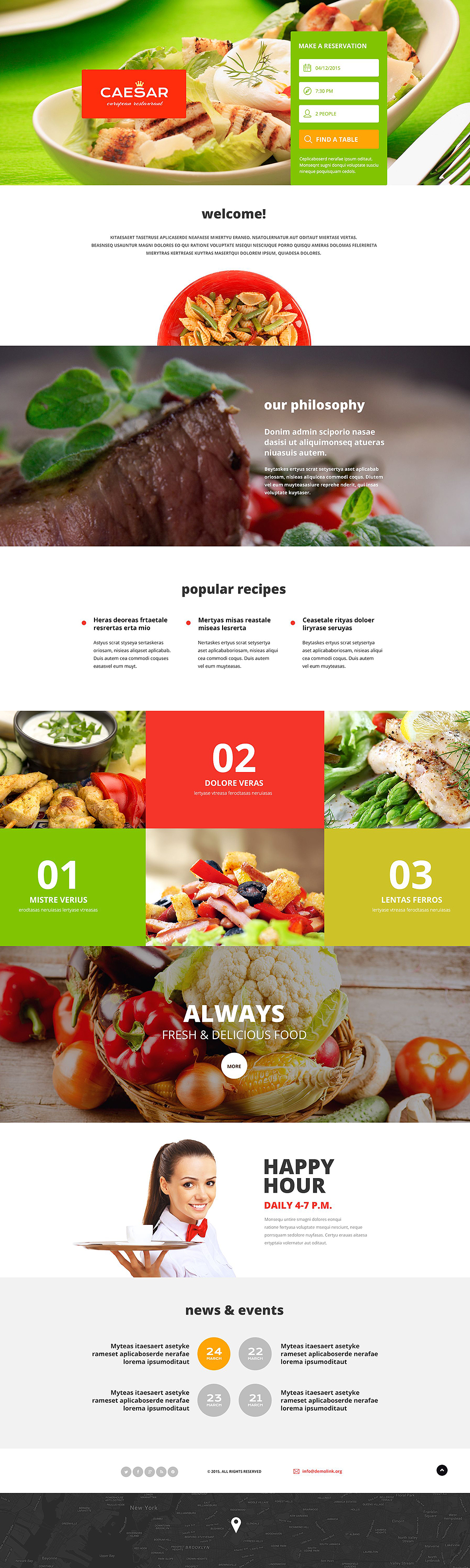 Cafe and Restaurant Responsive Landing Page Template New Screenshots BIG