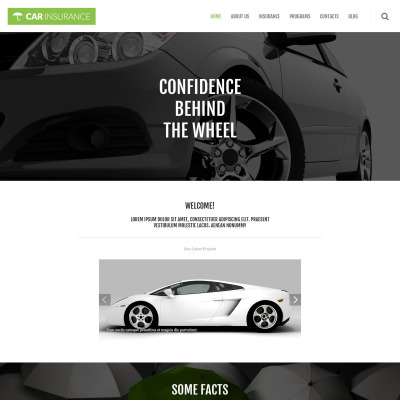 Thème WordPress adaptatif  pour sociétés d'assurance automobile