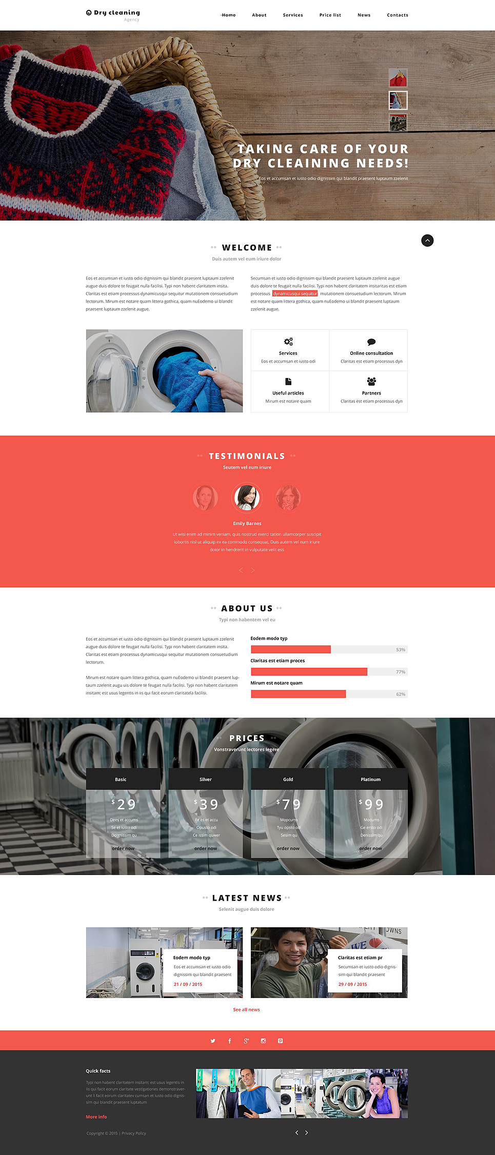 Clean and Dry Website Template New Screenshots BIG