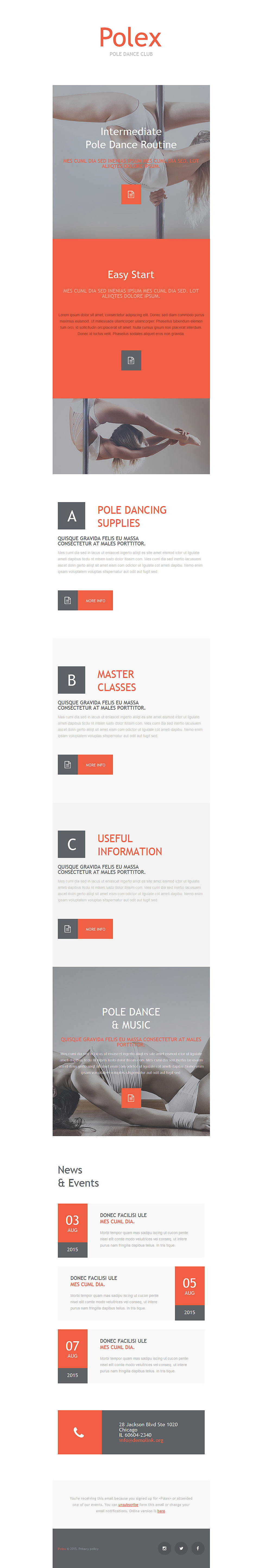 Dance Studio Responsive Newsletter Template New Screenshots BIG