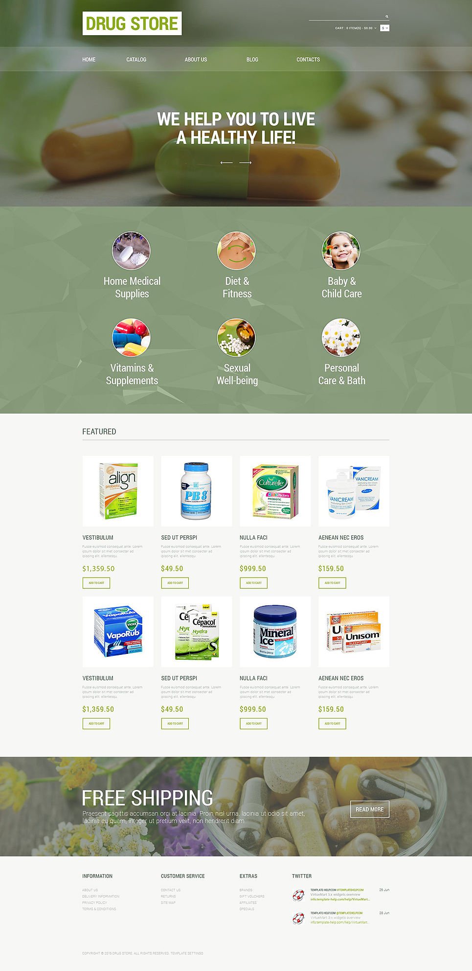 Drug Store Responsive VirtueMart Template New Screenshots BIG