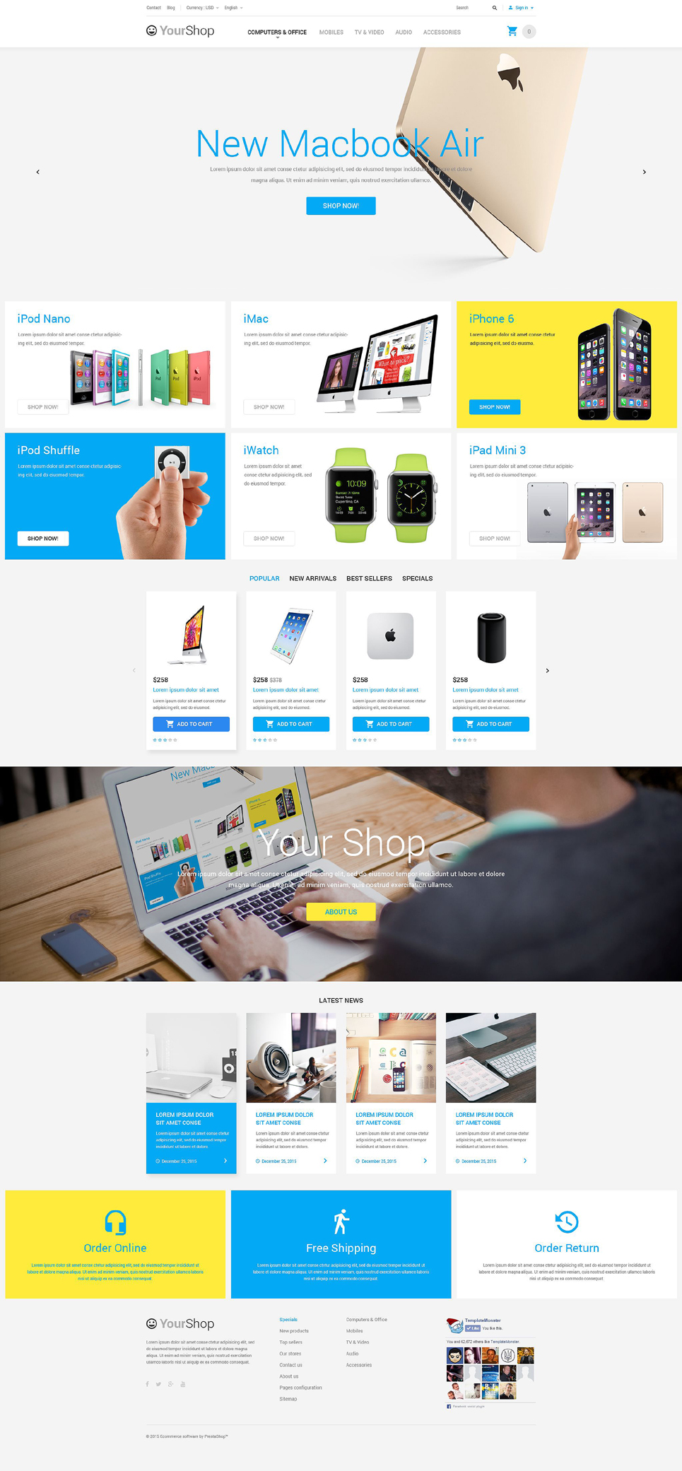 Electronics Store PrestaShop Theme New Screenshots BIG