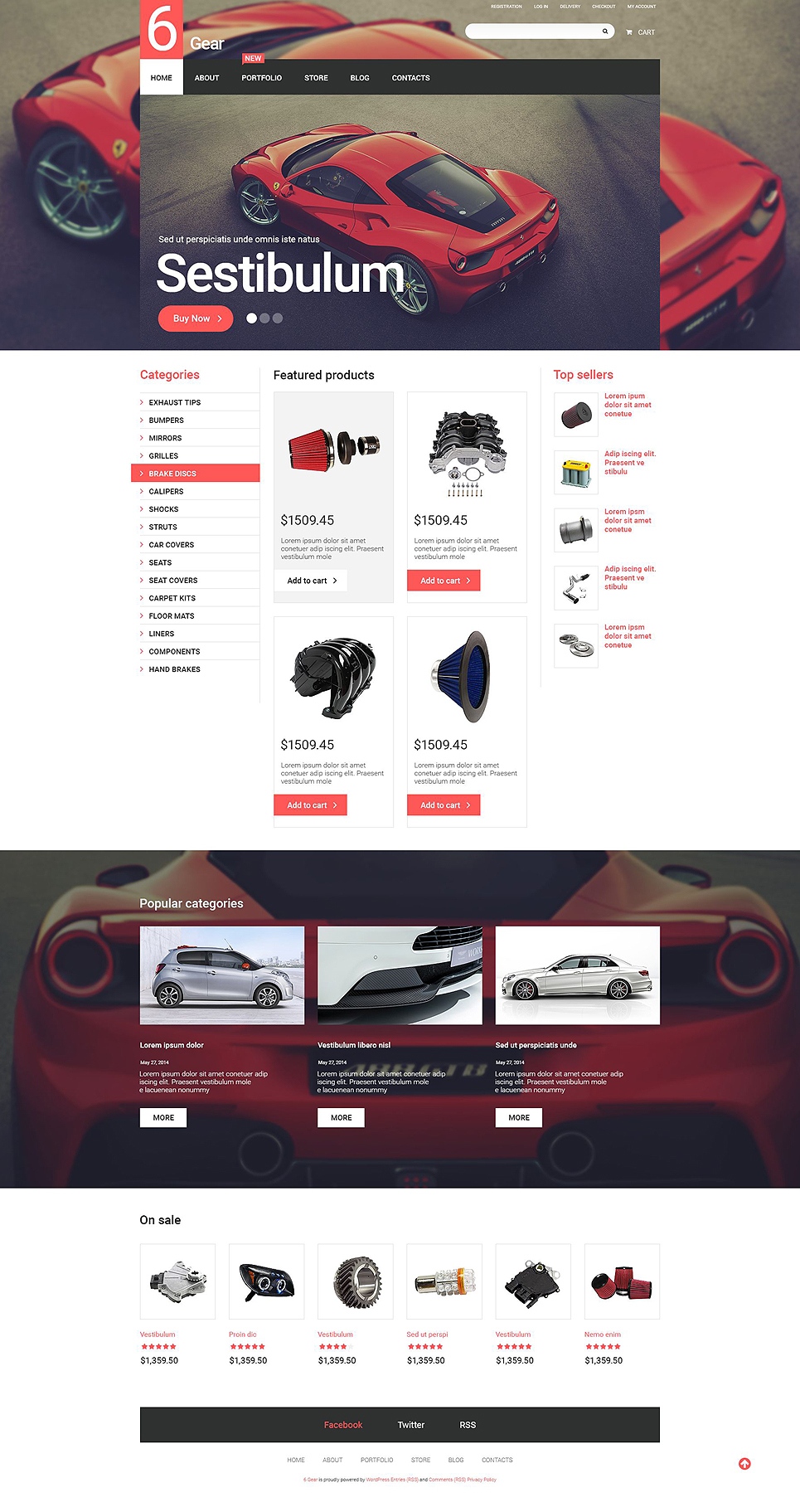 6 Gear WooCommerce Theme New Screenshots BIG