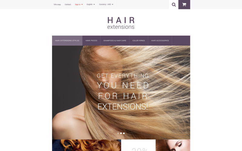 Hair Extensions PrestaShop Theme