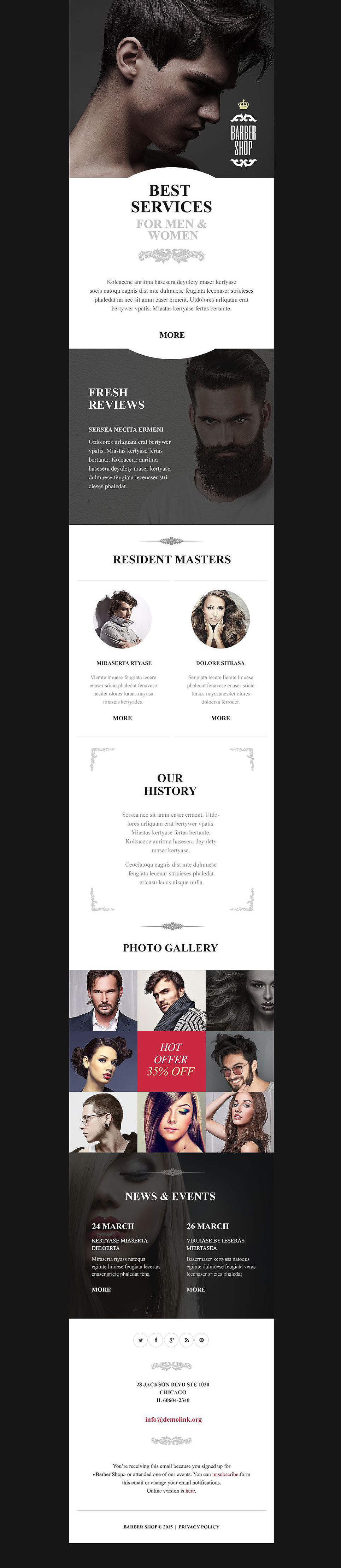 Hair Salon Responsive Newsletter Template New Screenshots BIG