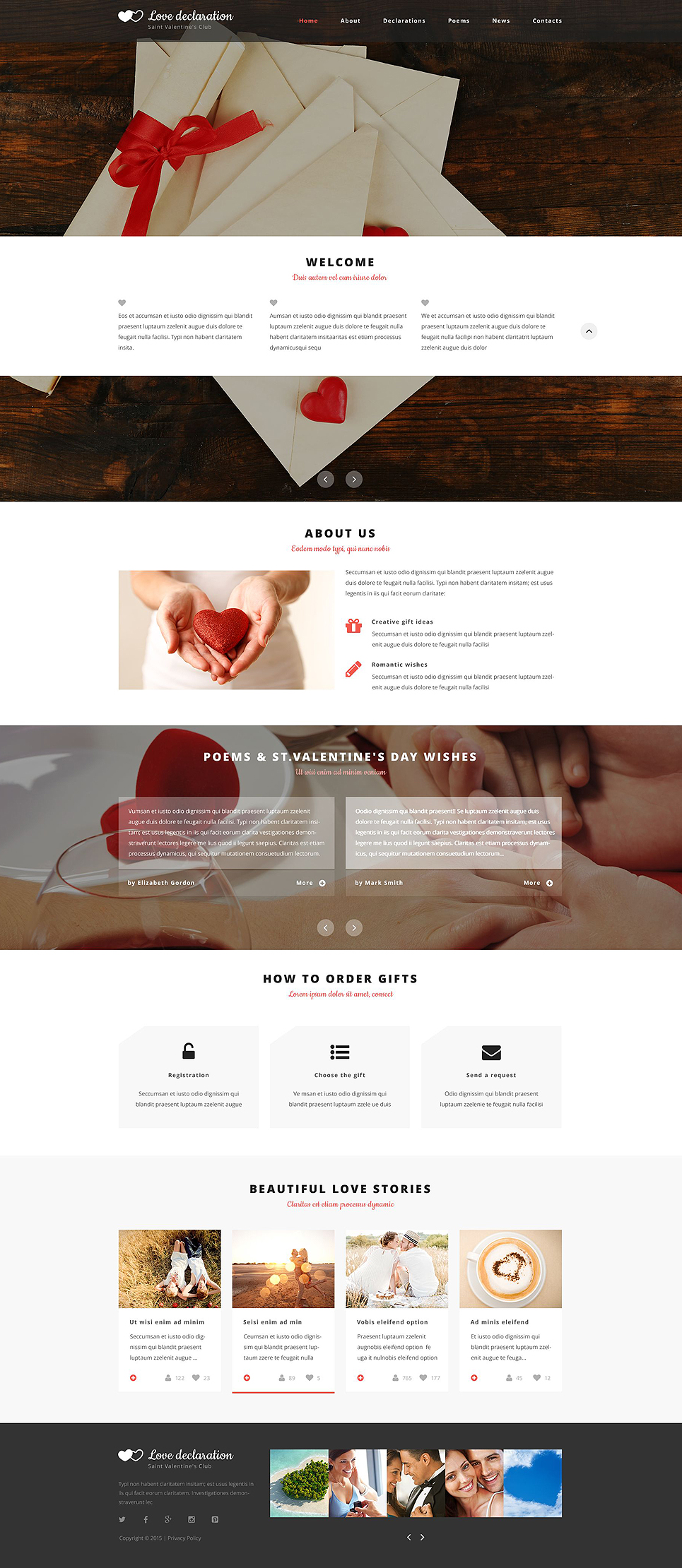 Love Declaration Website Template New Screenshots BIG