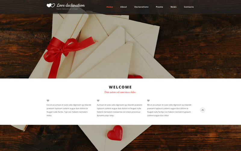 Love Declaration Website Template