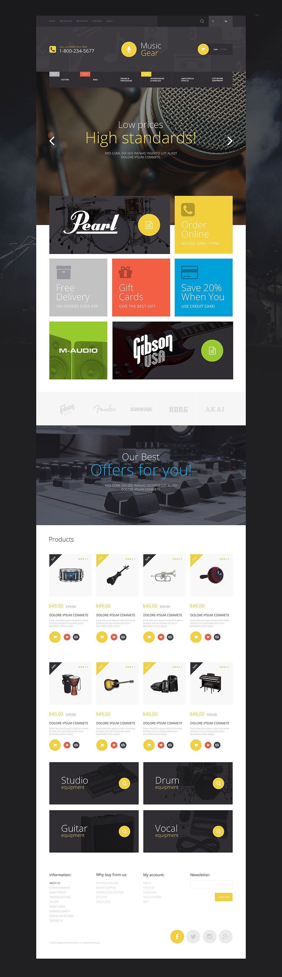 Music Gear Store Magento Theme New Screenshots BIG