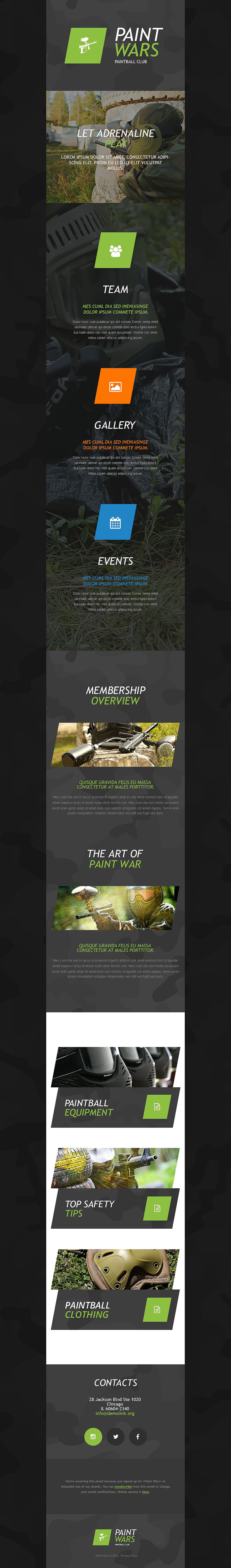 Paintball Responsive Newsletter Template New Screenshots BIG