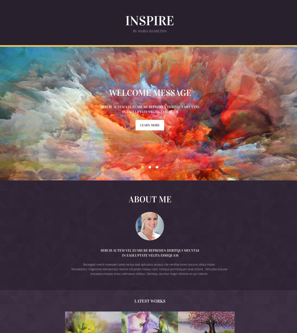 artist landing page examples