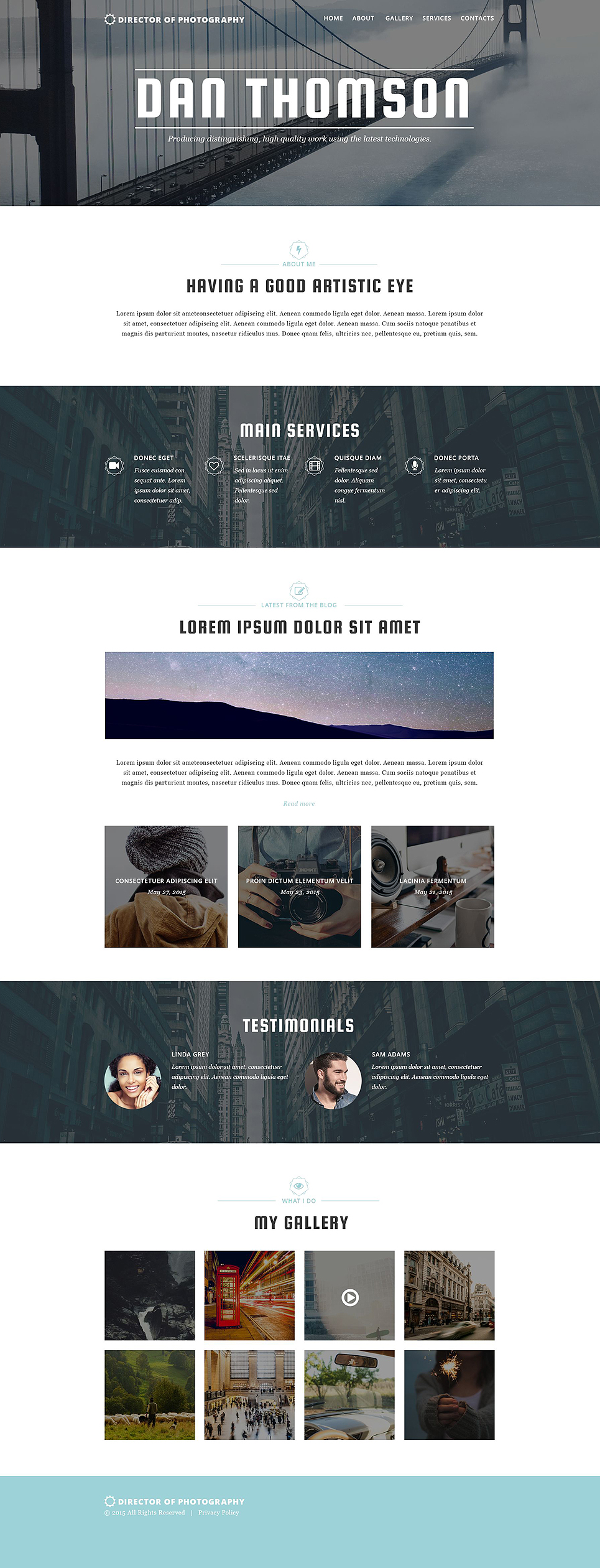 Photographer Portfolio Responsive Website Template New Screenshots BIG