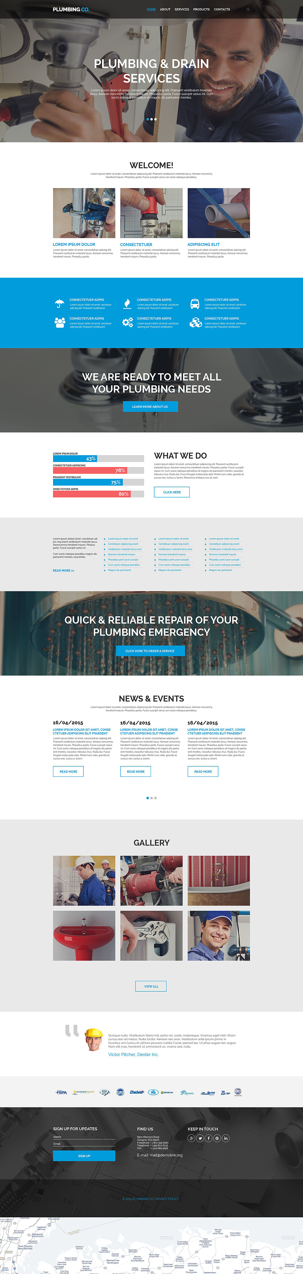 Plumbing Responsive Website Template New Screenshots BIG