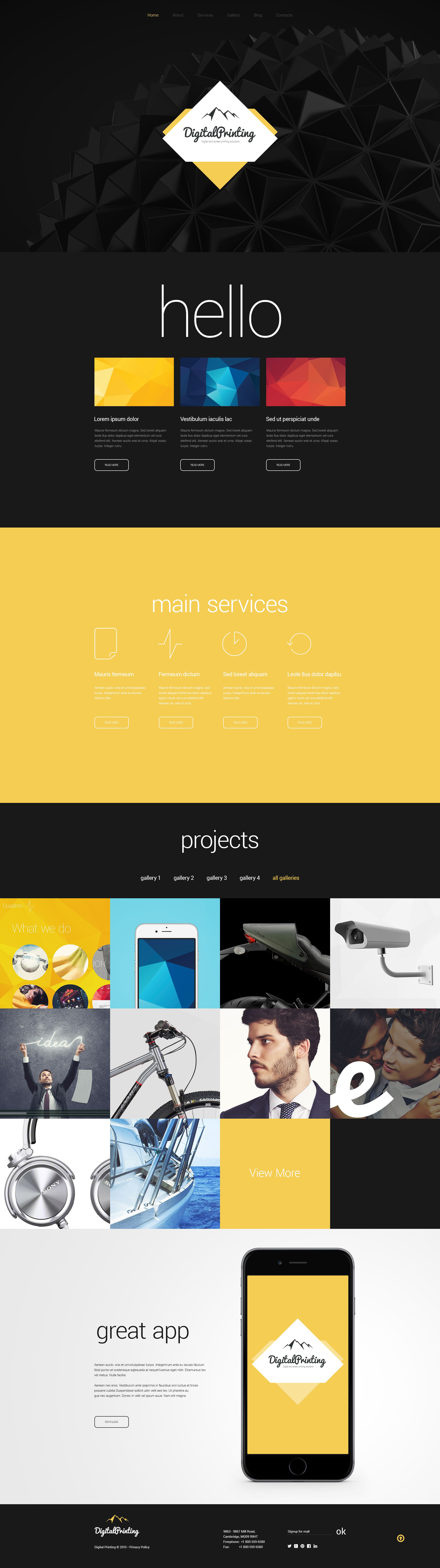 Responsive Digital Printing Web Sitesi #55078