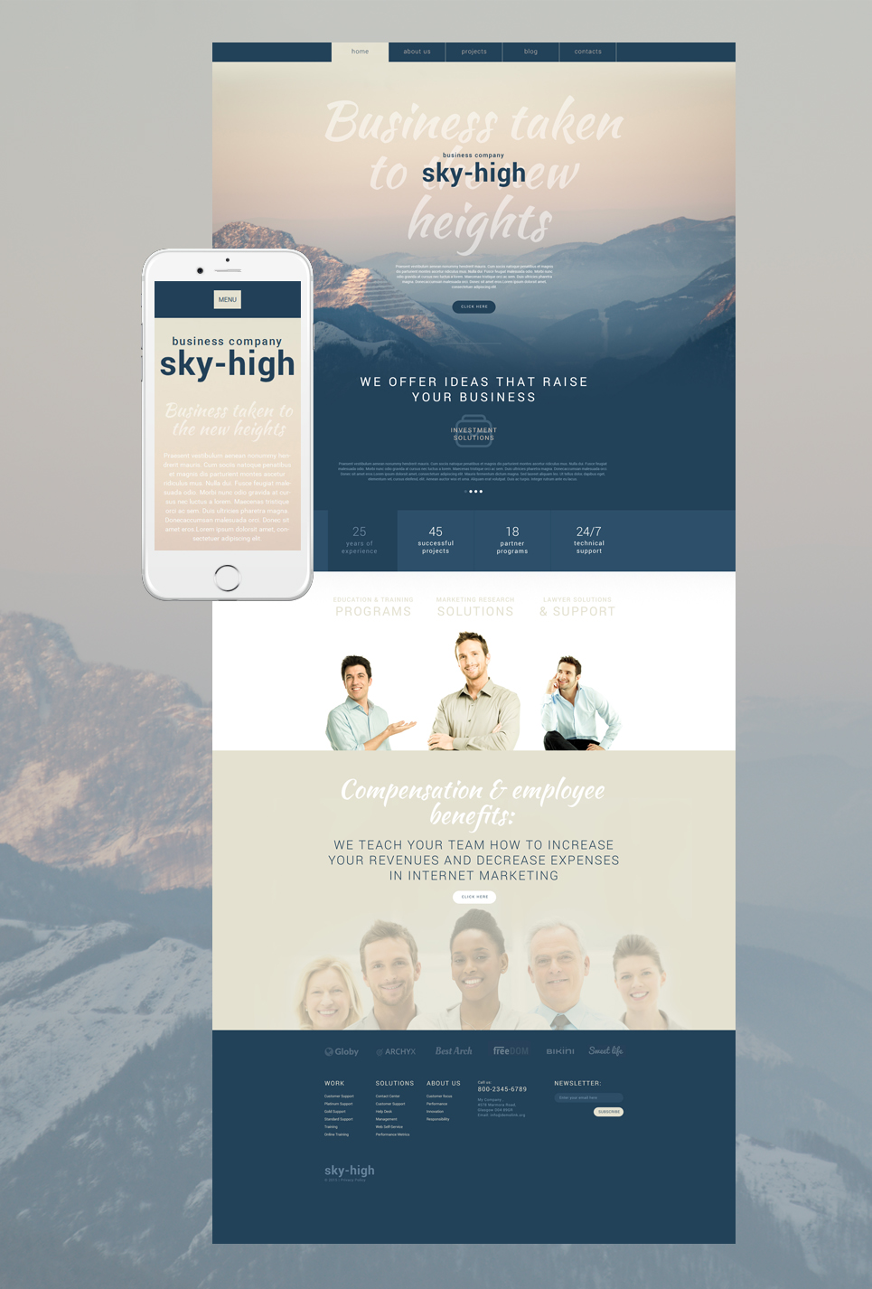 Sky-High WordPress Theme New Screenshots BIG