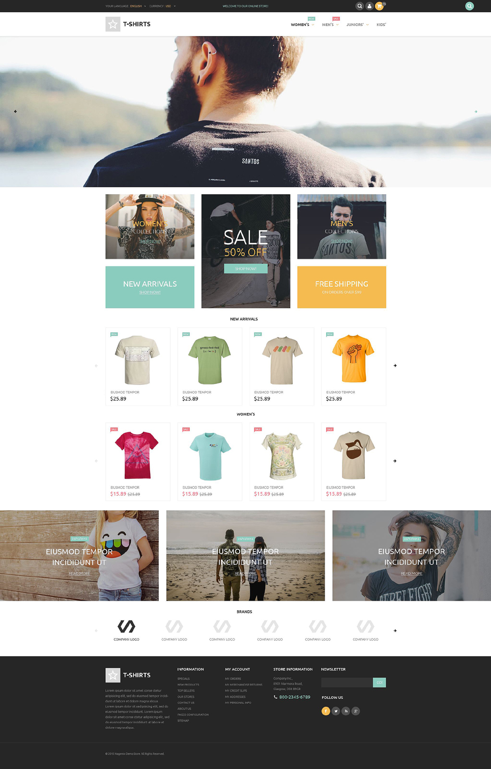 T-Shirts PrestaShop Theme New Screenshots BIG