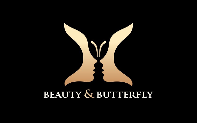 Beauty with Butterfly Logo Design Spa Aesthetics Logo Logo Template
