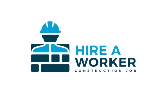 Construction Job Logo HR Recruitment Logo Design