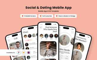 Eternia - Elegant Social Dating Mobile App UI Kit