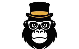 Gorilla mascot with top hat