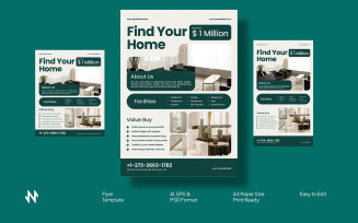 Green Real Estate Flyer Template
