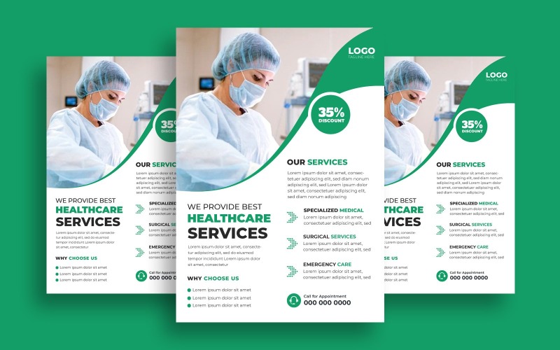 Modern Healthcare Flyer Template Ver-2 Corporate Identity